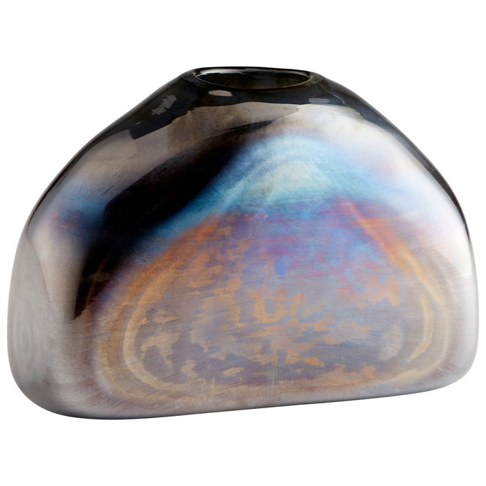 Cyan 10004 Vase, Gun Metal
