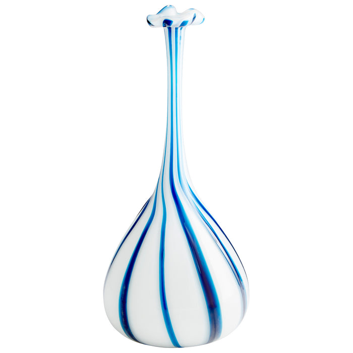 Cyan 10025 Vase, Blue And White