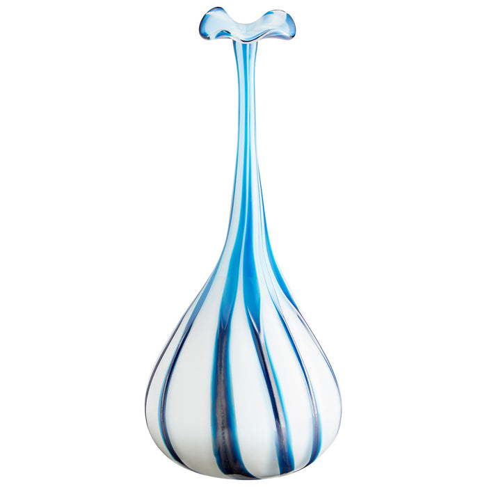 Cyan 10026 Vase, Blue And White