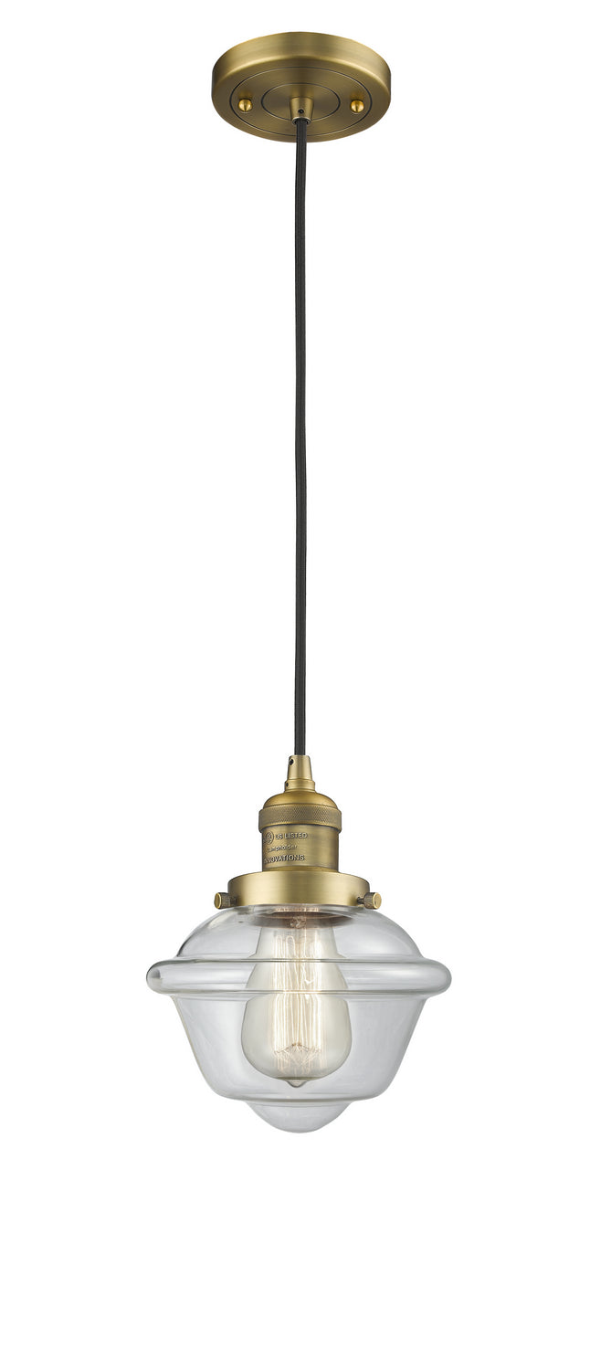 Innovations 201C-BB-G532 One Light Mini Pendant, Brushed Brass