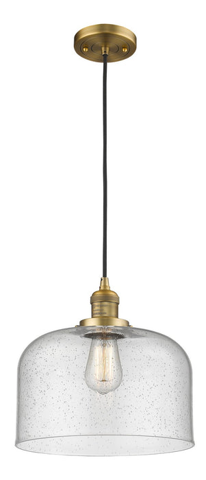 Innovations 201C-BB-G74-L One Light Mini Pendant, Brushed Brass