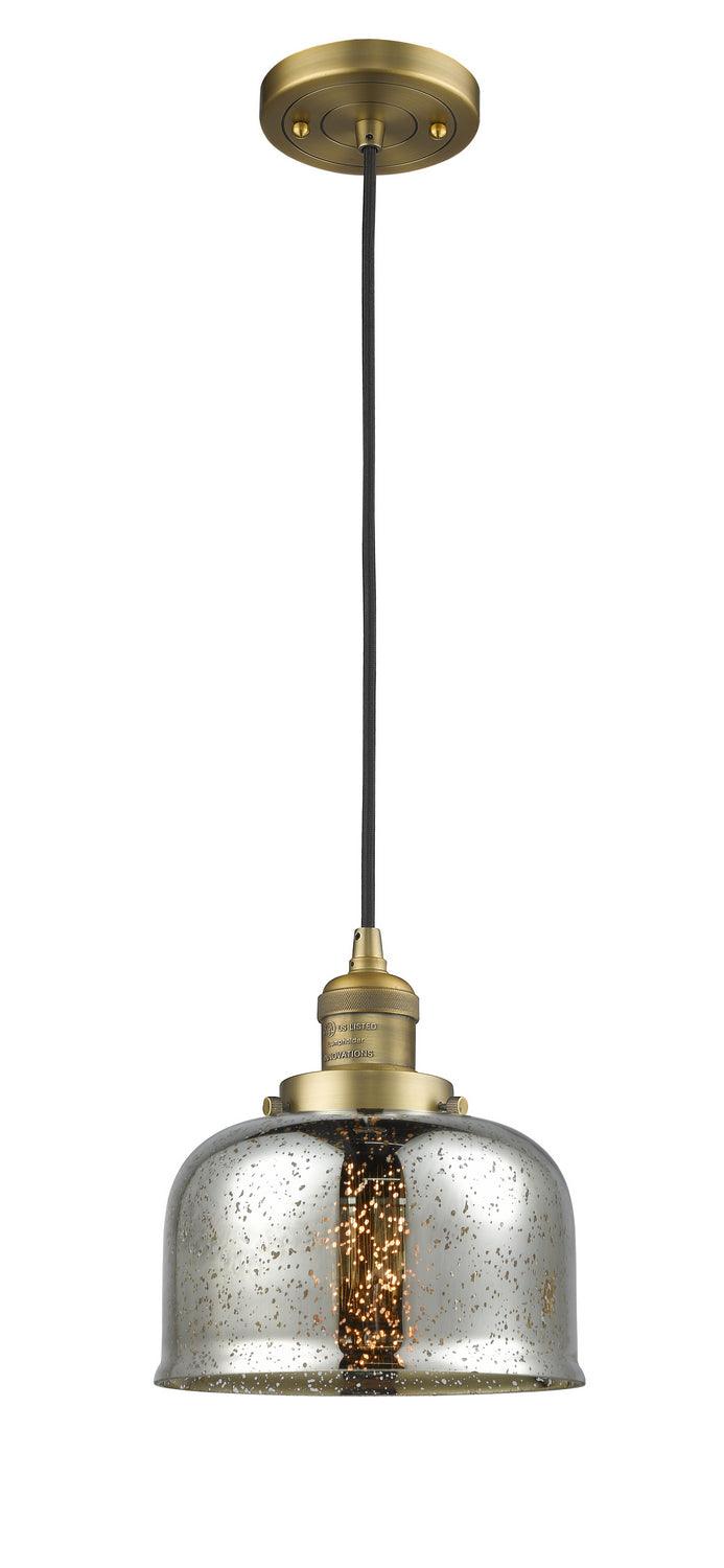 Innovations 201C-BB-G78 One Light Mini Pendant, Brushed Brass