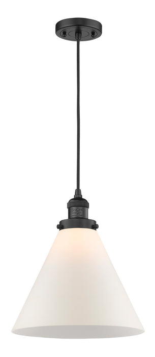 Innovations 201C-BK-G41-L One Light Mini Pendant, Matte Black