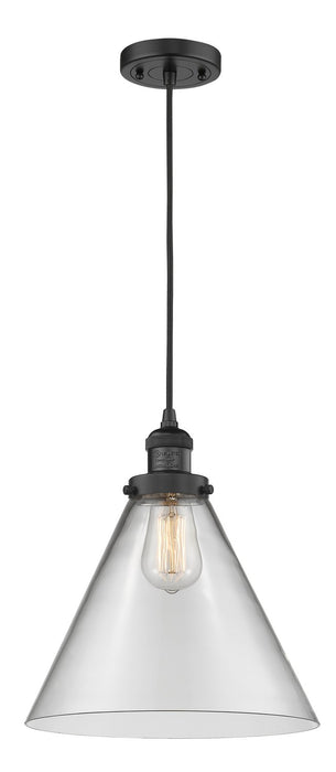 Innovations 201C-BK-G42-L One Light Mini Pendant, Matte Black