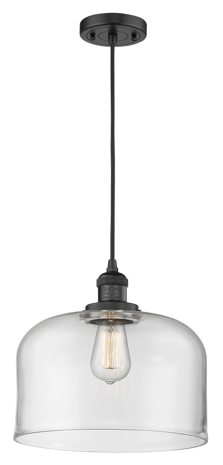 Innovations 201C-BK-G72-L One Light Mini Pendant, Matte Black