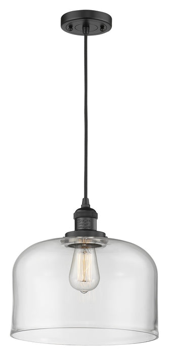 Innovations 201C-BK-G72-L One Light Mini Pendant, Matte Black