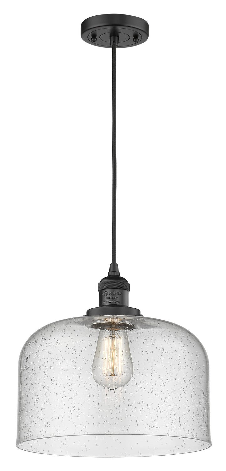 Innovations 201C-BK-G74-L One Light Mini Pendant, Matte Black