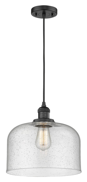 Innovations 201C-BK-G74-L One Light Mini Pendant, Matte Black