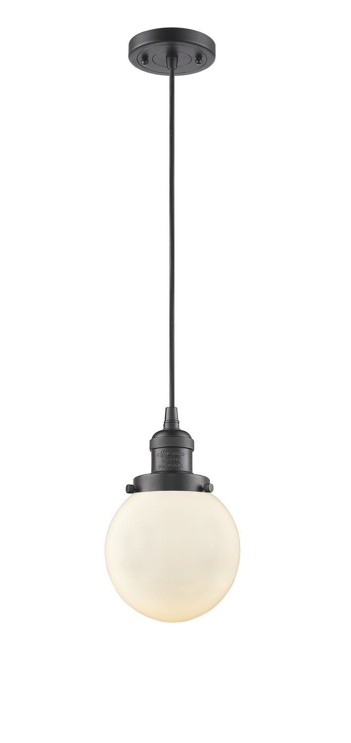 Innovations 201C-OB-G201-6 One Light Mini Pendant, Oil Rubbed Bronze