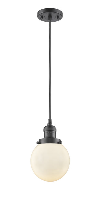 Innovations 201C-OB-G201-6 One Light Mini Pendant, Oil Rubbed Bronze