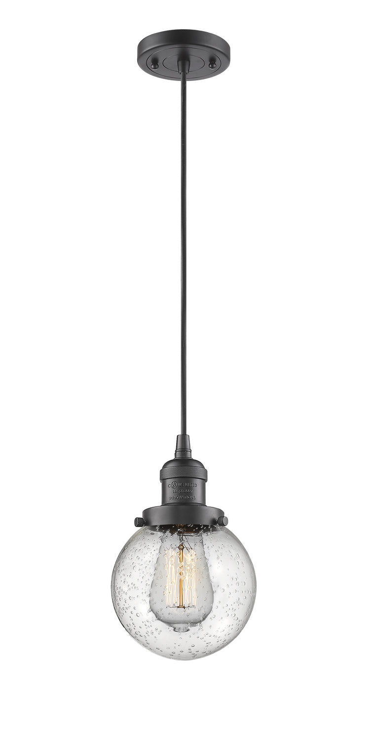 Innovations 201C-OB-G204-6 One Light Mini Pendant, Oil Rubbed Bronze