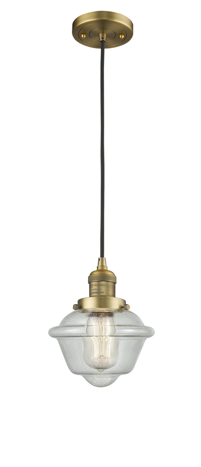 Innovations 201C-BB-G534 One Light Mini Pendant, Brushed Brass