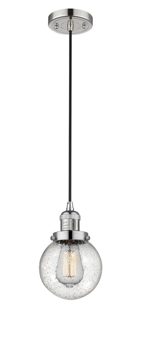 Innovations 201C-PN-G204-6 One Light Mini Pendant, Polished Nickel