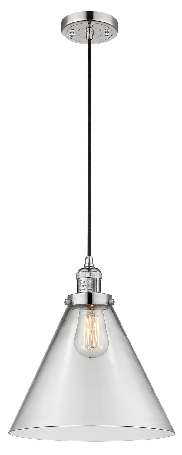 Innovations 201C-PN-G42-L One Light Mini Pendant, Polished Nickel