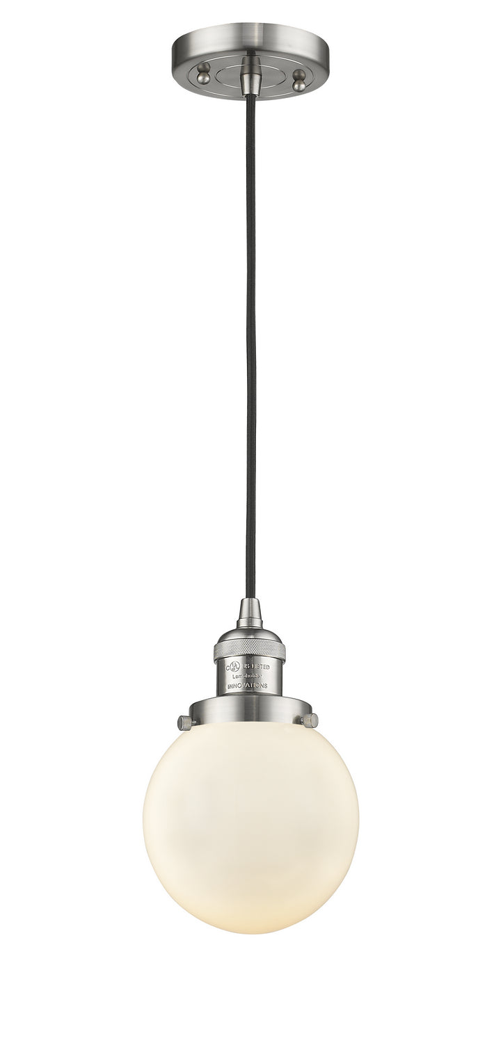 Innovations 201C-SN-G201-6 One Light Mini Pendant, Brushed Satin Nickel