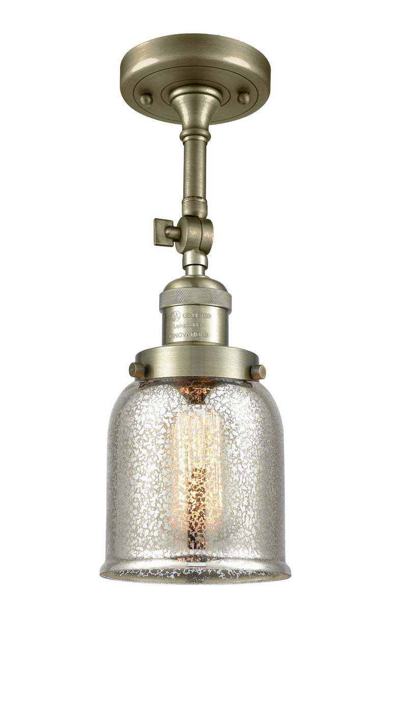 Innovations 201F-AB-G58 One Light Semi-Flush Mount, Antique Brass