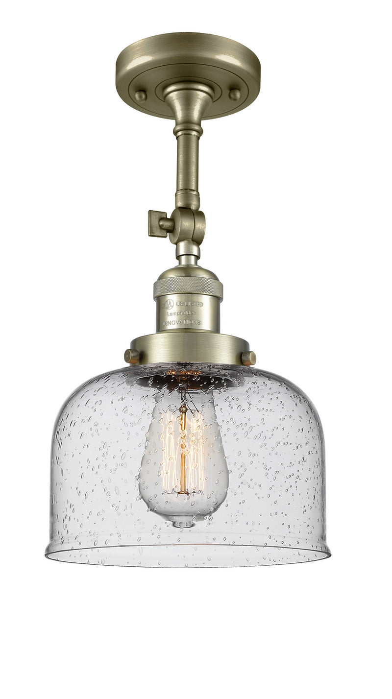 Innovations 201F-AB-G74-LED LED Semi-Flush Mount, Antique Brass