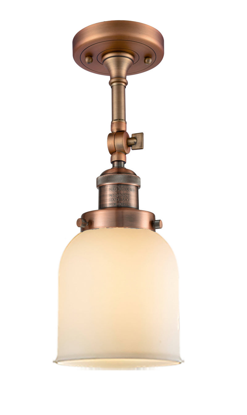 Innovations 201F-AC-G51-LED LED Semi-Flush Mount, Antique Copper