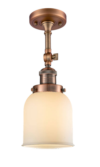 Innovations 201F-AC-G51-LED LED Semi-Flush Mount, Antique Copper