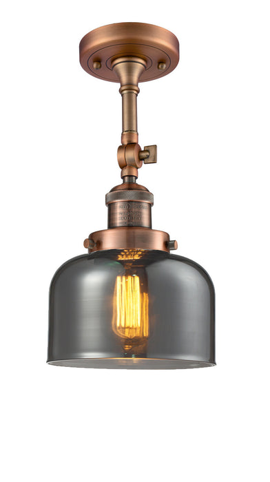 Innovations 201F-AC-G73-LED LED Semi-Flush Mount, Antique Copper