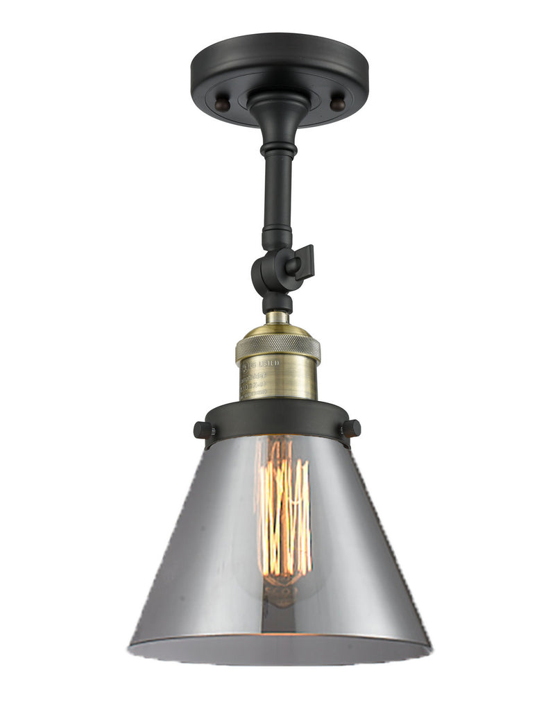 Innovations 201F-BAB-G43-LED LED Semi-Flush Mount, Black Antique Brass