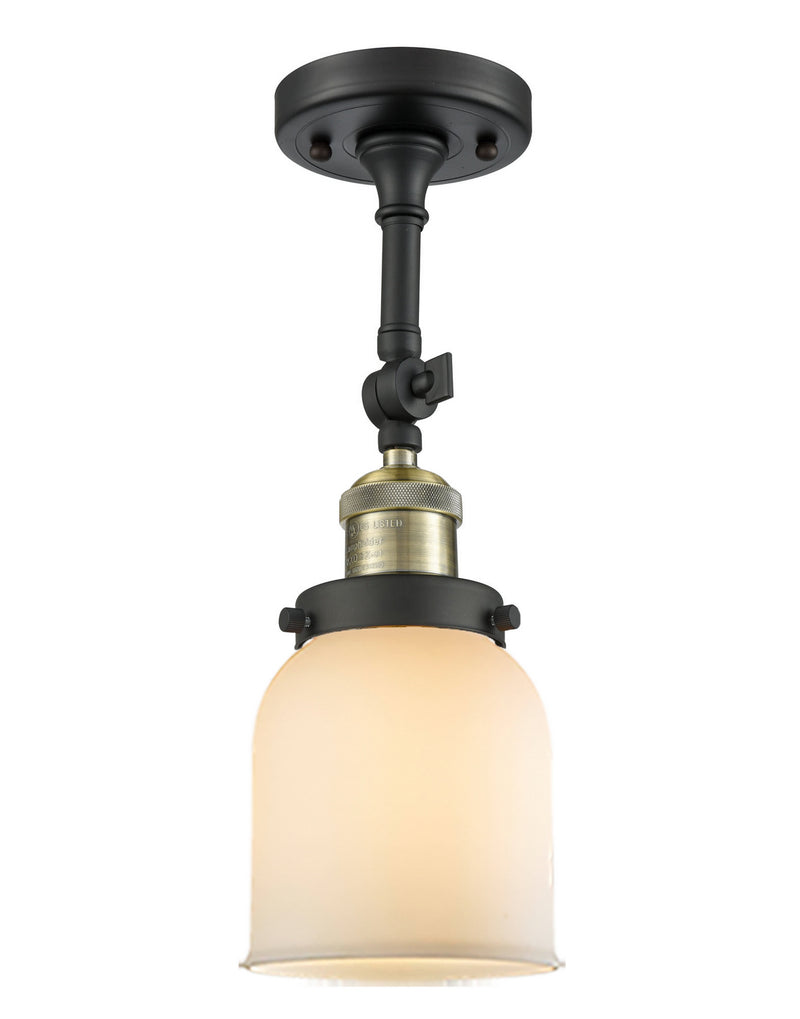 Innovations 201F-BAB-G51 One Light Semi-Flush Mount, Black Antique Brass