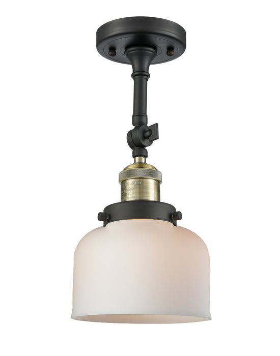 Innovations 201F-BAB-G71 One Light Semi-Flush Mount, Black Antique Brass