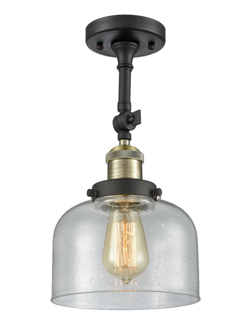 Innovations 201F-BAB-G74-LED LED Semi-Flush Mount, Black Antique Brass
