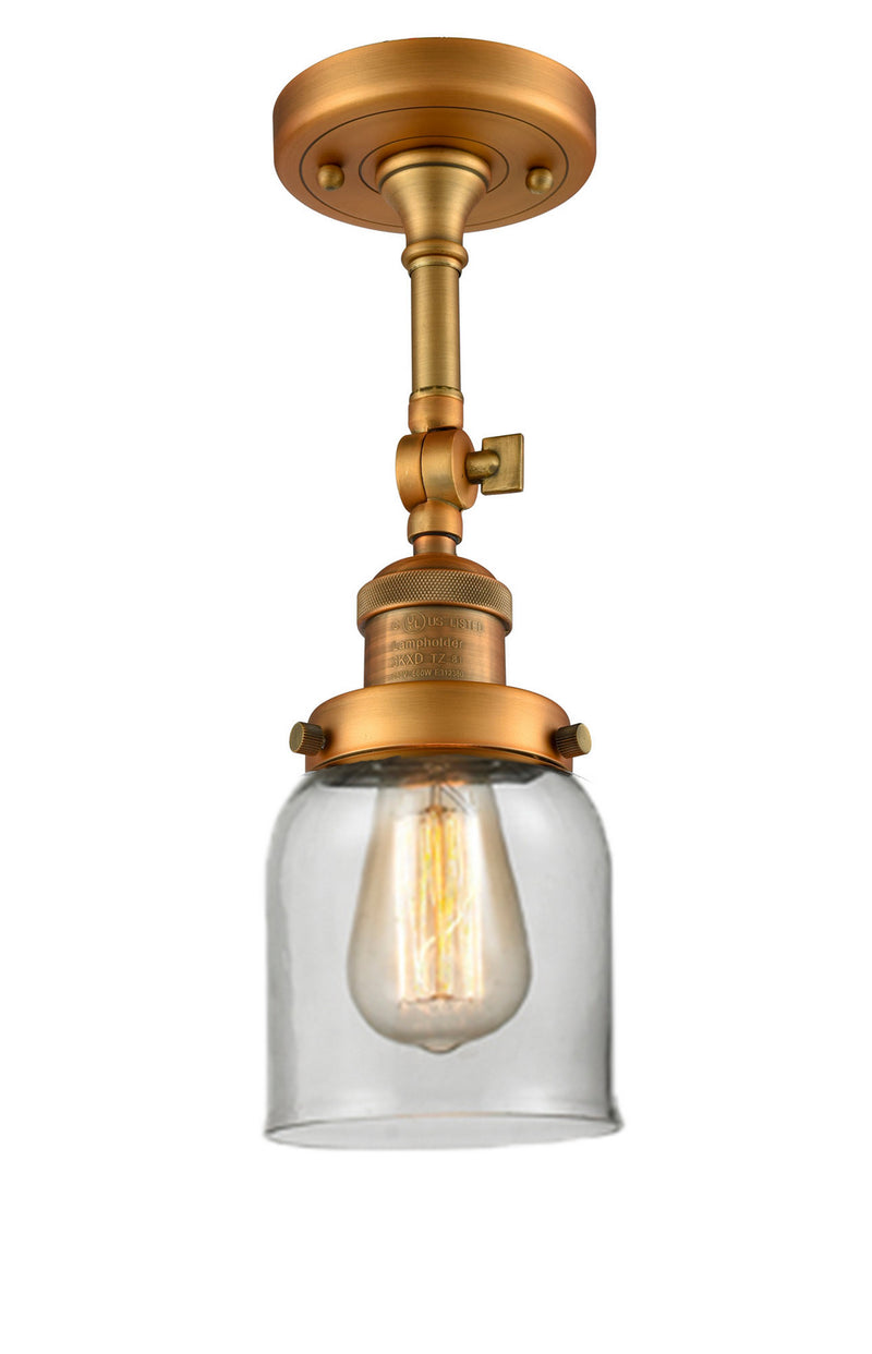 Innovations 201F-BB-G52-LED LED Semi-Flush Mount, Brushed Brass