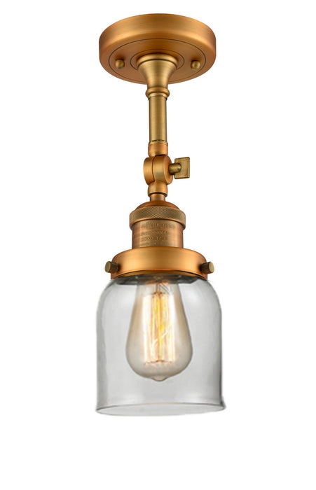 Innovations 201F-BB-G52-LED LED Semi-Flush Mount, Brushed Brass
