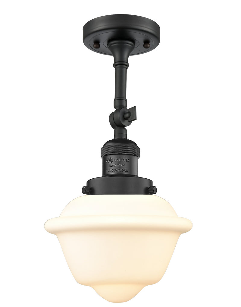 Innovations 201F-BK-G531 One Light Semi-Flush Mount, Matte Black