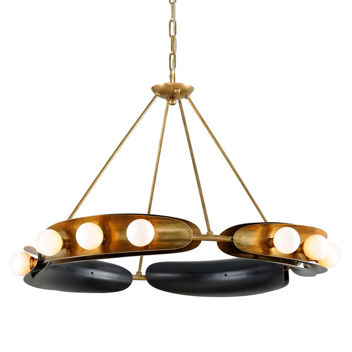 Corbett Lighting 271-012-VB/BBR LED Chandelier, Vintage Brass