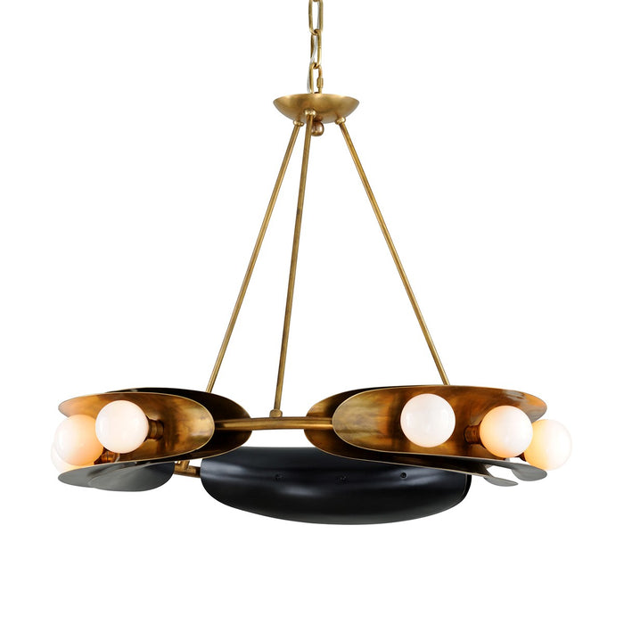 Corbett Lighting 271-09-VB/BBR LED Chandelier, Vintage Brass/Black Brass