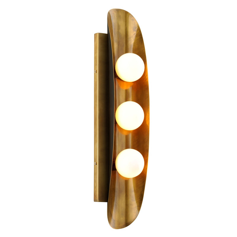 Corbett Lighting 271-13-VB/BBR LED Wall Sconce, Vintage Brass Bronze Accents