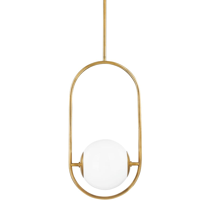 Corbett Lighting 273-42-VB One Light Pendant, Vintage Brass