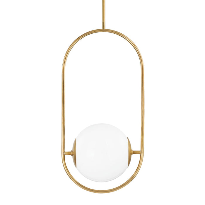 Corbett Lighting 273-43-VB One Light Pendant, Vintage Brass