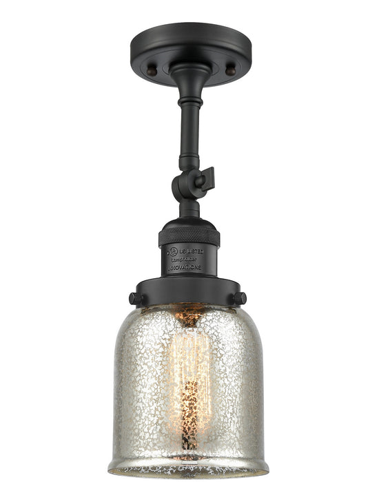 Innovations 201F-BK-G58 One Light Semi-Flush Mount, Matte Black