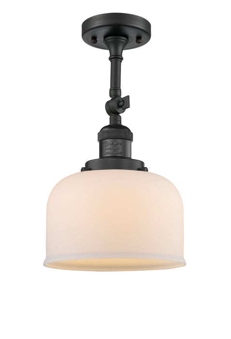Innovations 201F-BK-G71 One Light Semi-Flush Mount, Matte Black