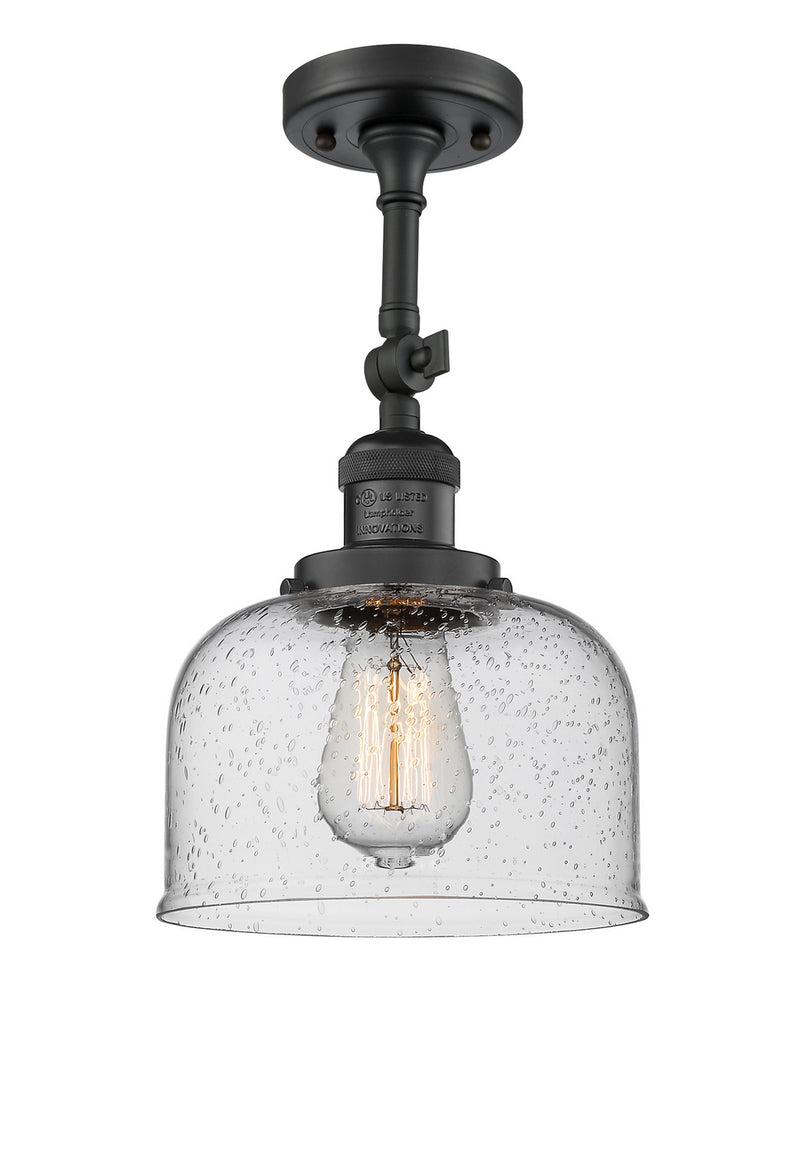 Innovations 201F-BK-G74-LED LED Semi-Flush Mount, Matte Black