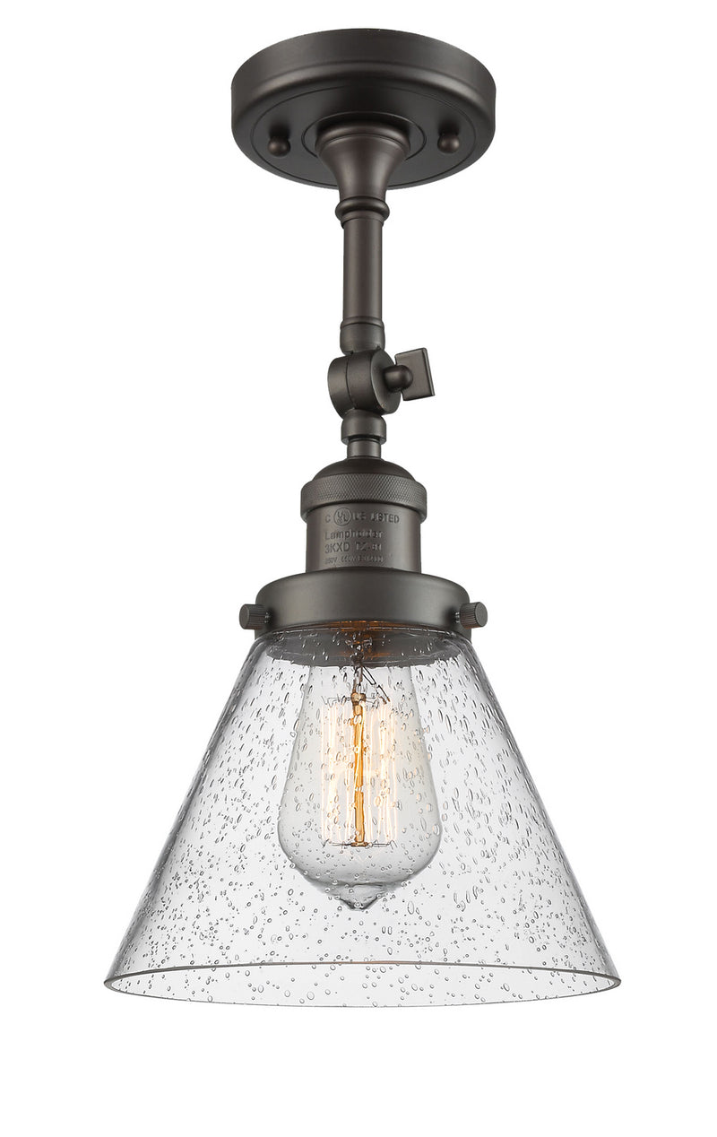 Innovations 201F-OB-G44-LED LED Semi-Flush Mount, Oil Rubbed Bronze