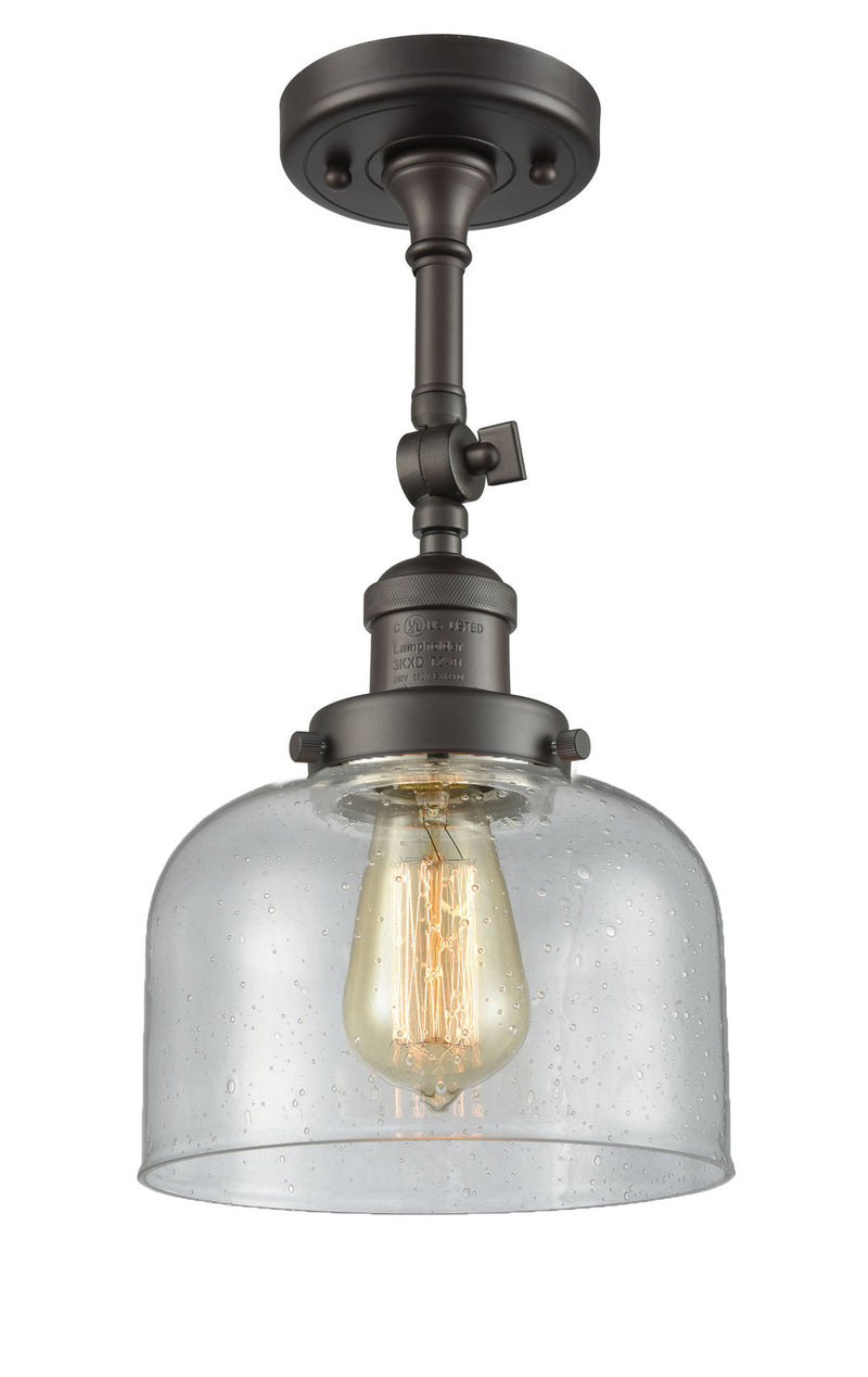 Innovations 201F-OB-G74-LED LED Semi-Flush Mount, Oil Rubbed Bronze