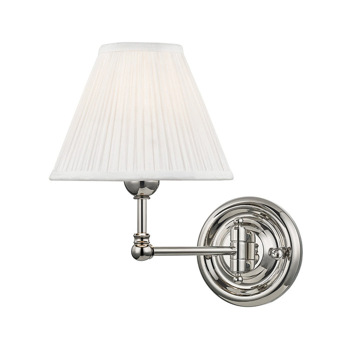 Hudson Valley MDS101-PN One Light Wall Sconce, Polished Nickel