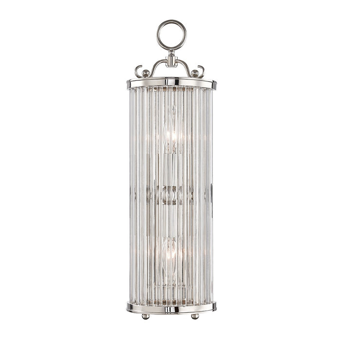 Hudson Valley MDS200-PN Two Light Wall Sconce, Polished Nickel