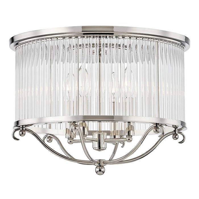 Hudson Valley MDS201-PN Four Light Semi Flush Mount, Polished Nickel