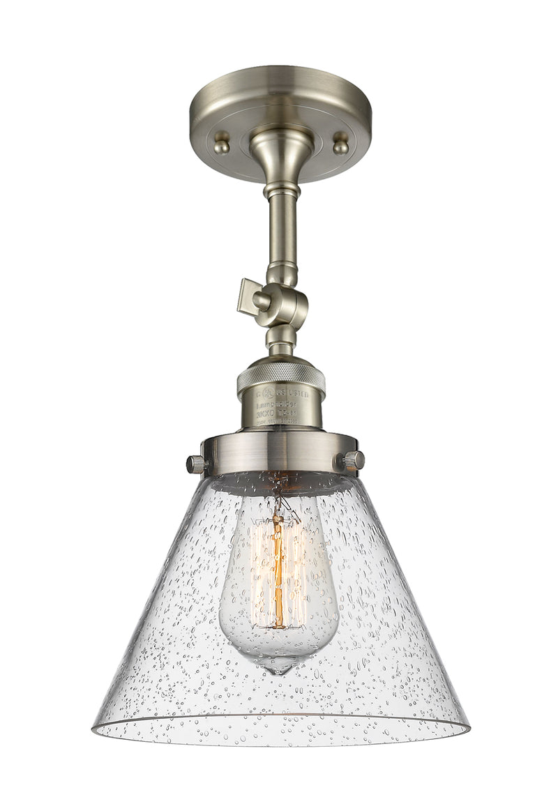 Innovations 201F-SN-G44-LED LED Semi-Flush Mount, Brushed Satin Nickel
