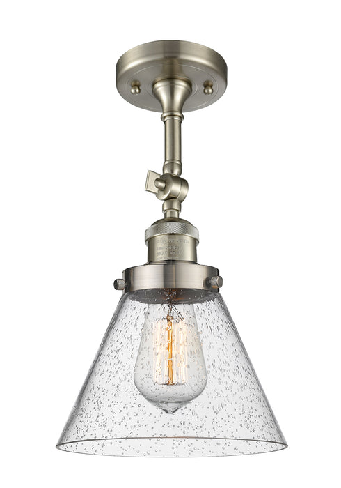 Innovations 201F-SN-G44-LED LED Semi-Flush Mount, Brushed Satin Nickel