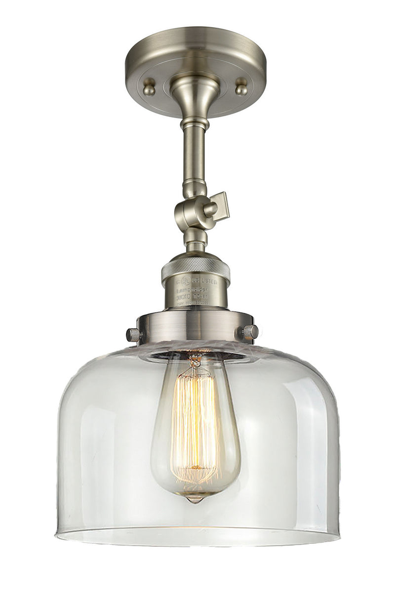Innovations 201F-SN-G72-LED LED Semi-Flush Mount, Brushed Satin Nickel