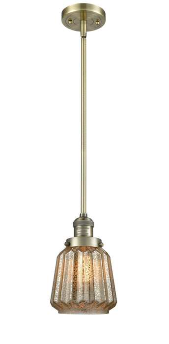 Innovations 201S-AB-G146 One Light Mini Pendant, Antique Brass