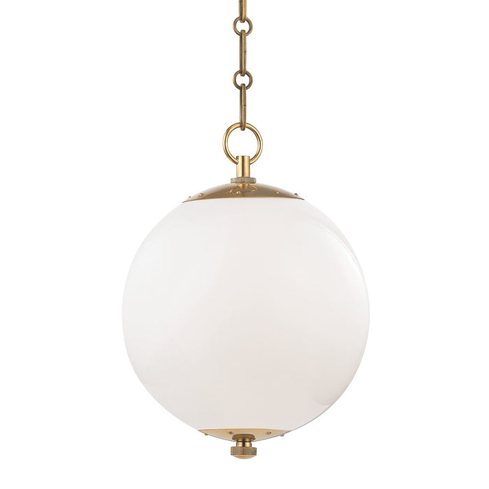 Hudson Valley MDS700-AGB One Light Pendant, Aged Brass