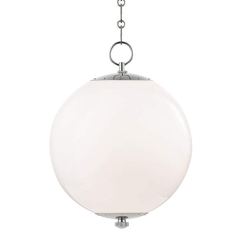 Hudson Valley MDS701-PN One Light Pendant, Polished Nickel